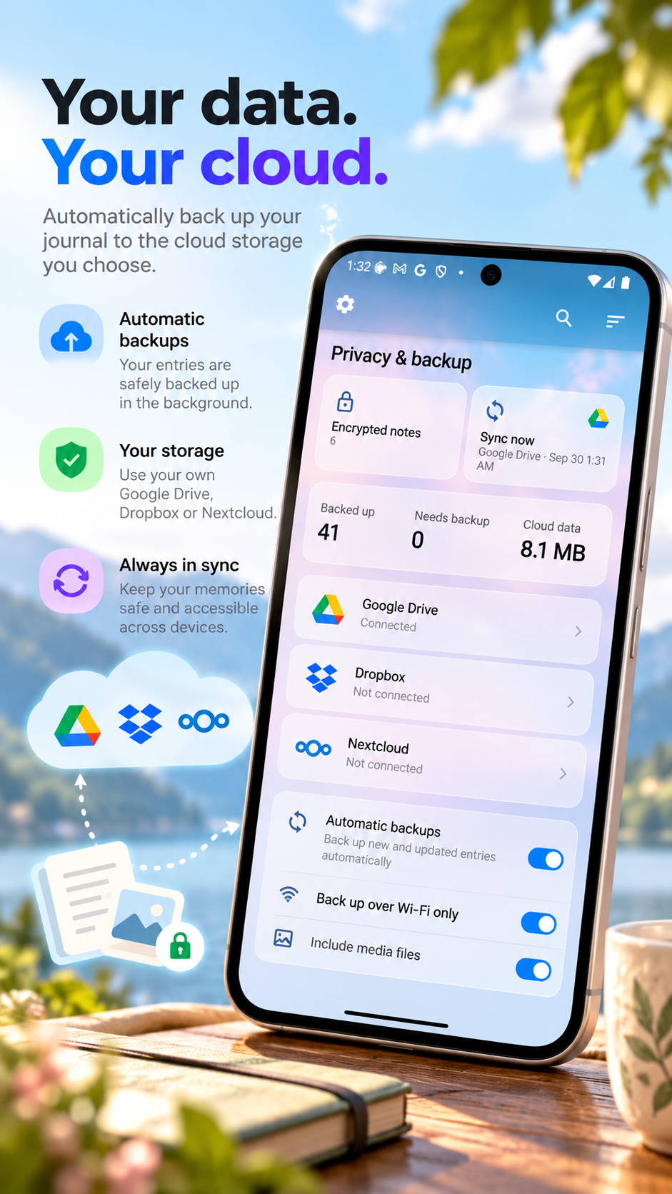 DiaryVault settings